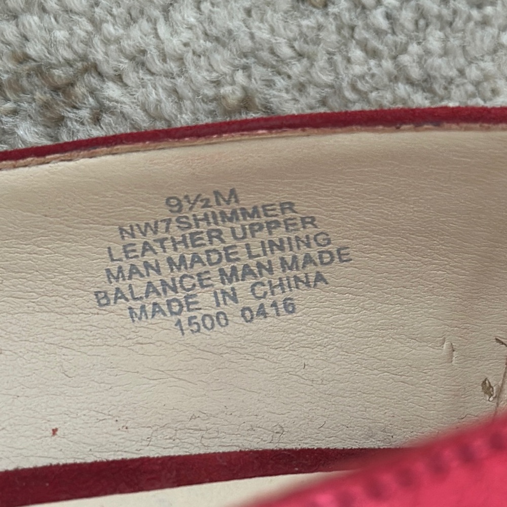 Nine West Red Suede Stiletto Heels - Picture 4 of 5